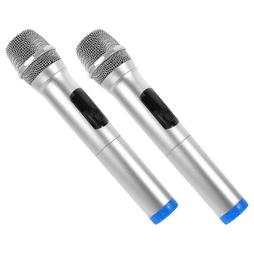 Fake Microphone Prop Model for Decor 2Pcs Kid Play Accessory