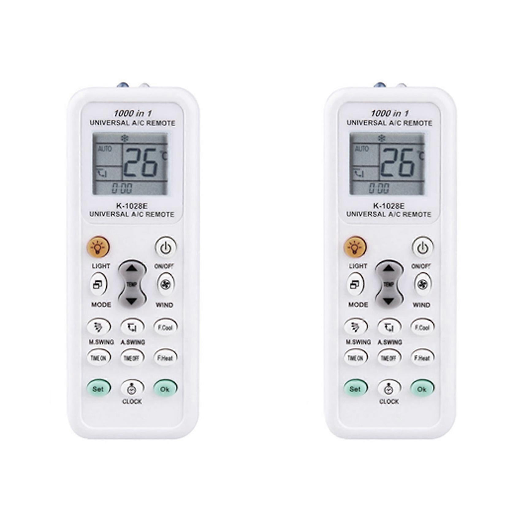 2X Universal 1000 in 1 LCD Low Power Consumption K-1028E Air Condition A/C Remote Control Controller