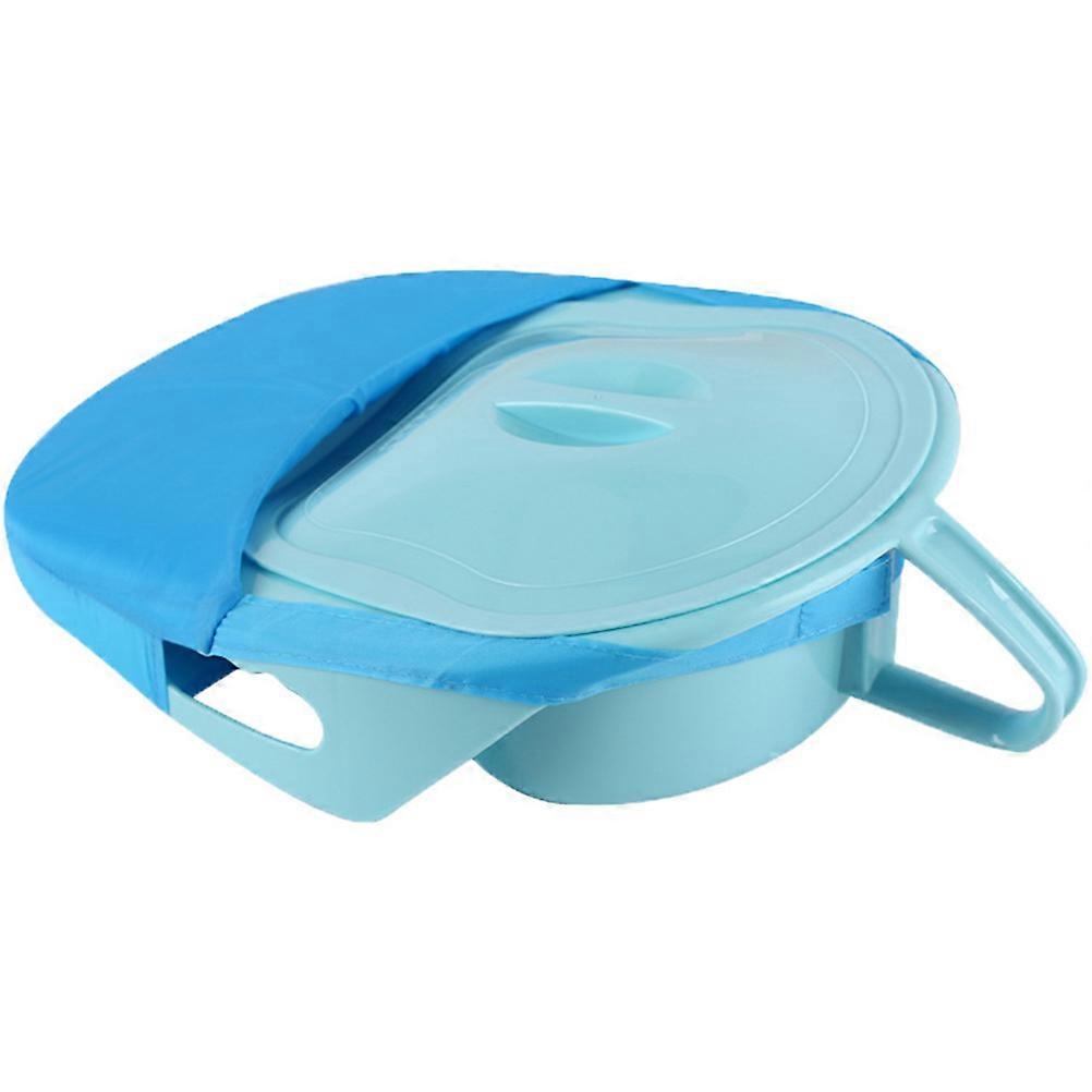 Sky-Blue Plastic for Patient Care 1Set Durable Nursing Potty