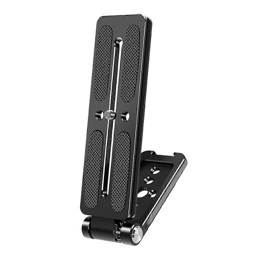 L Shaped Quick Release Plate Adjustable Angle L Bracket for DSLR Cameras, Vertical Horizontal Filming Tripod Mount
