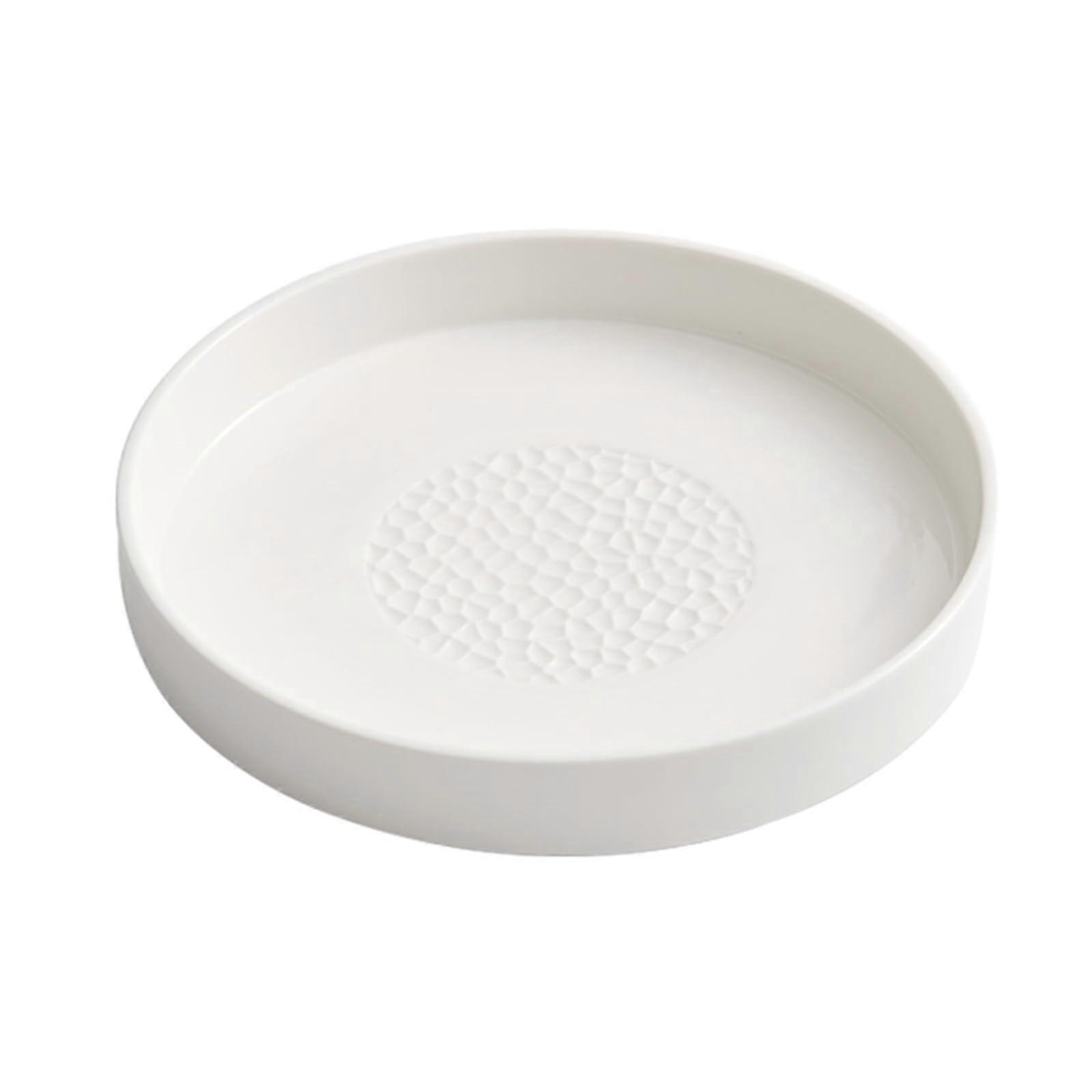 White Ceramic Dinner Plates Set, Large Round Durable Ceramic, Microwave Dishwasher Safe, 26cm