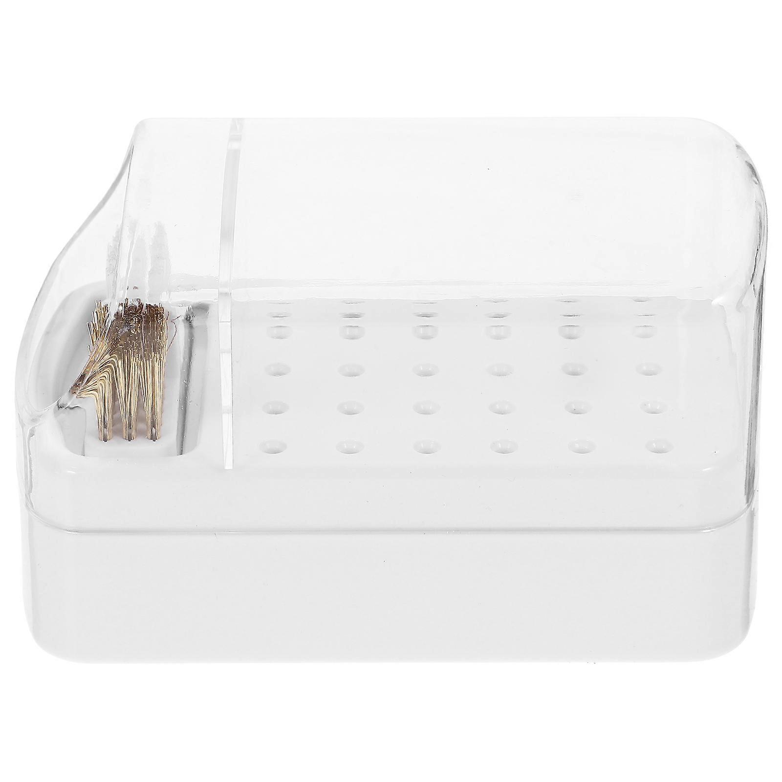 Nail Drill Bits Storage Box for Organizing 1 Transparent Nail Grinding Head Holder