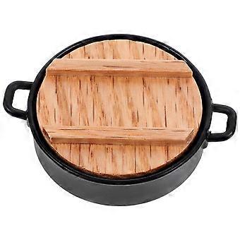Panela elétrica em miniatura para casa de bonecas, brinquedo infantil com utensílios de cozinha em miniatura.