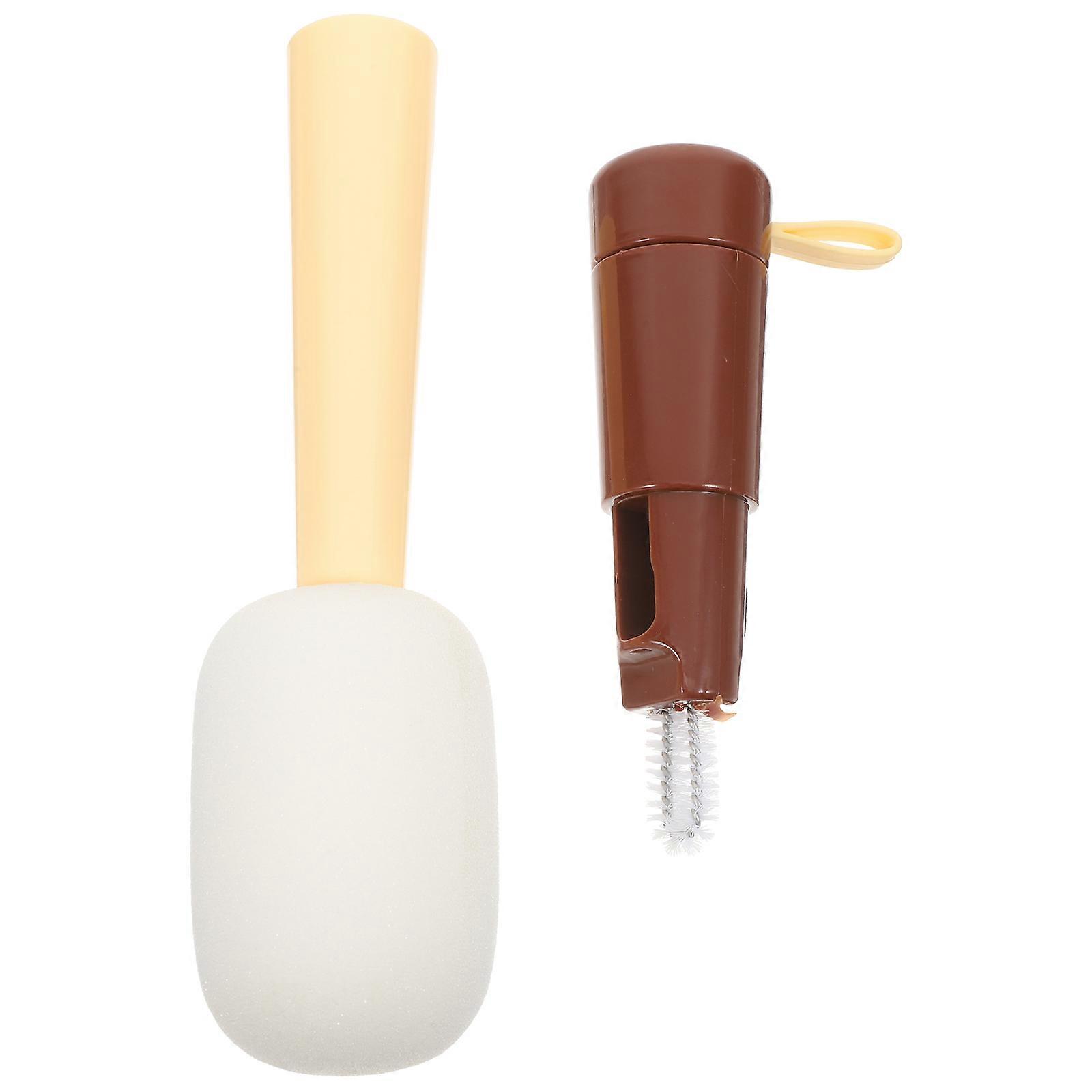 Brown Bottle Brush for Cleaning Long Handle Multifunctional 3 in
