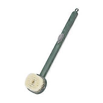 Shower Brush with Long Handle and Builtin Gel Reservoir for Back Scrubbing and Gentle Exfoliation