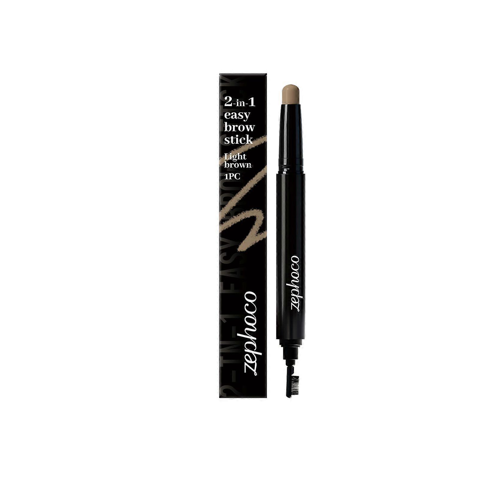 zephoco Light Brown 2-in-1 Dual-Ended Eyebrow Pencil