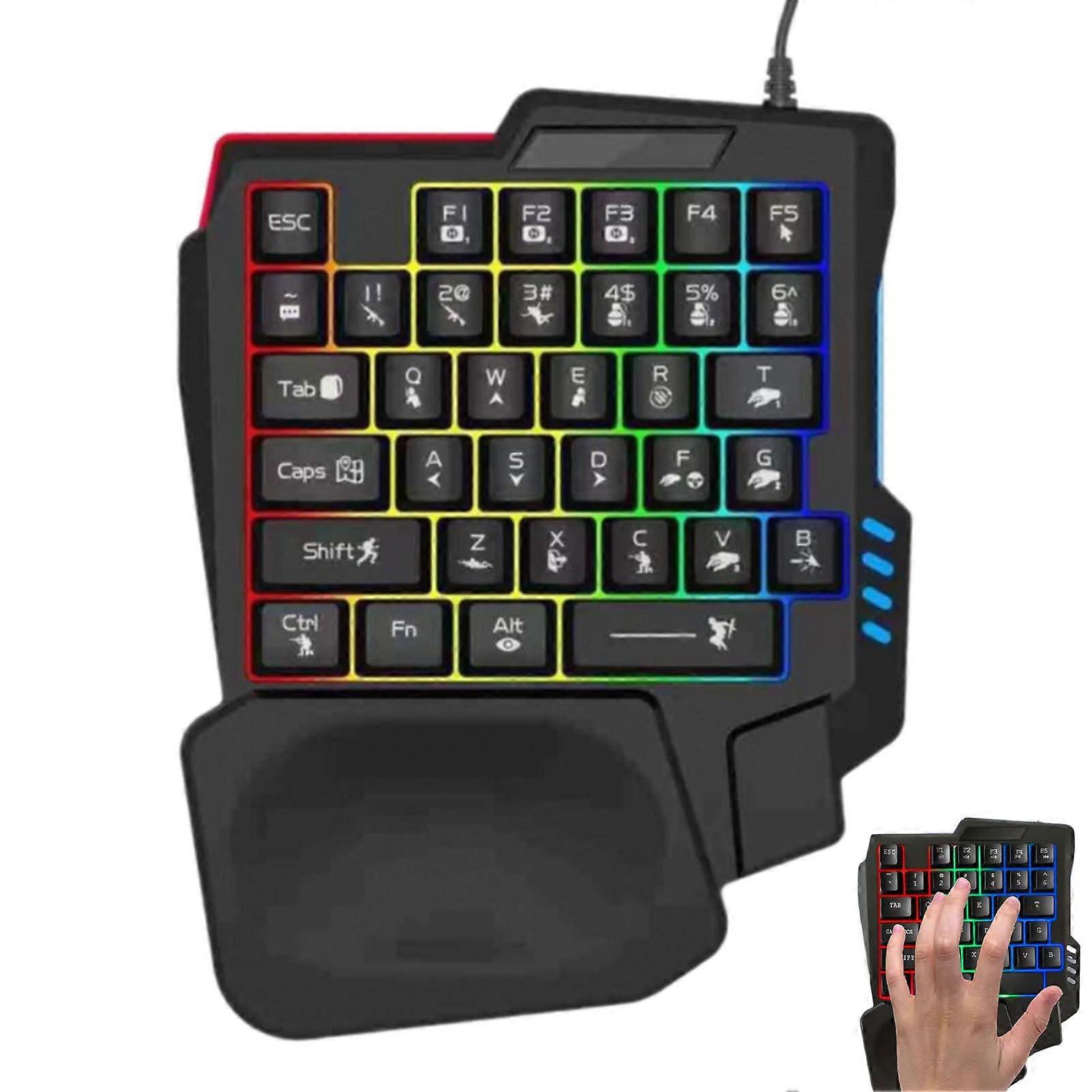 Mechanical Gaming Keypad with Ergonomic OneHand Control, Programmable Keys, Wireless Wired Dual Mode