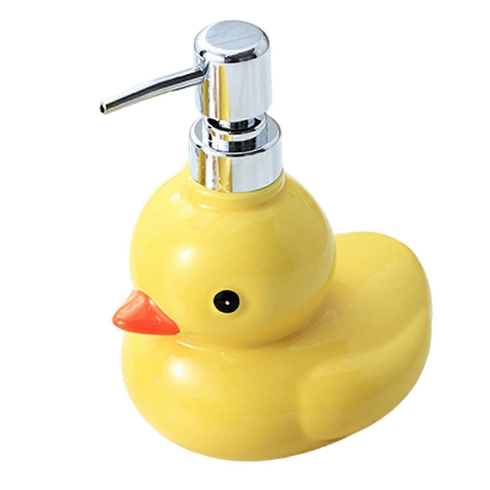 Ceramic Duck Foaming Soap Dispenser with Whimsical Design for Bathroom or Kitchen Gift