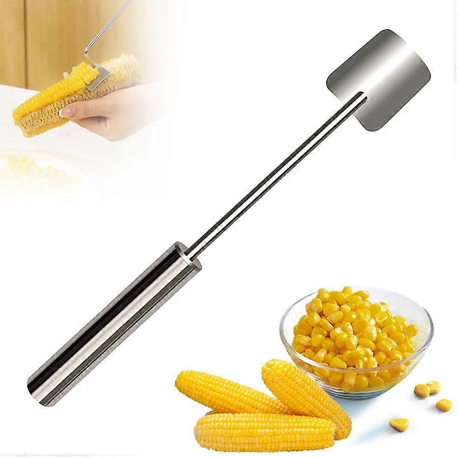 Stainless Steel Corn Peeler and Stripper Tool with Long Handle for Quick Kernel Removal 1PCS