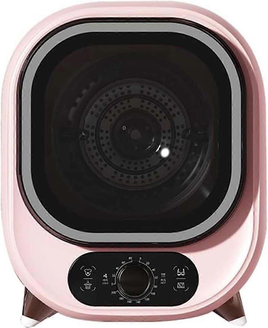 Portable Clothes Dryer with Blue Light Sterilization, Compact Countertop or Wall Mount, Pink