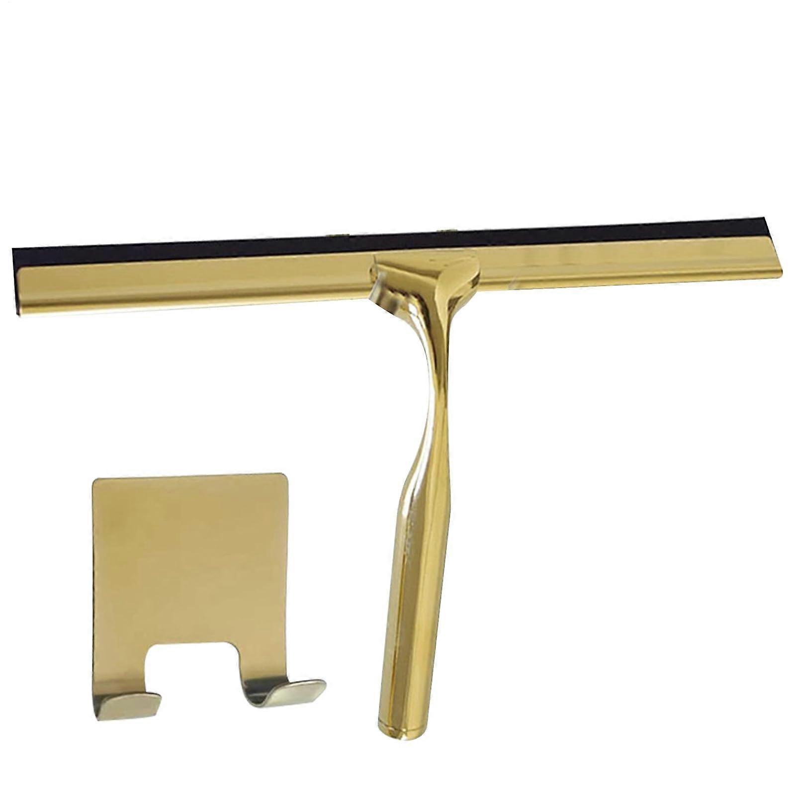 Shower Squeegee with NonSlip Handle for Streak Window, Mirror and Tile Cleaning, Wall Mount Hook