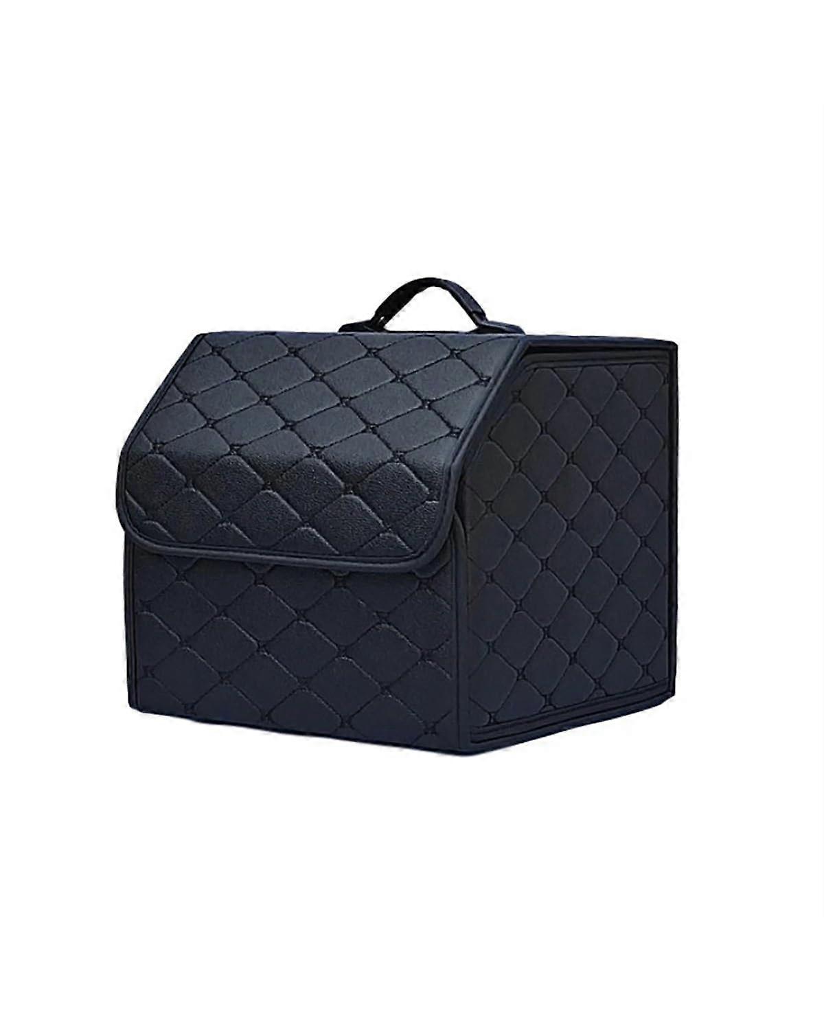 Car Trunk Organizer Waterproof Foldable Large Capacity SUV Cargo Storage Box with Adjustable Compartments Black S