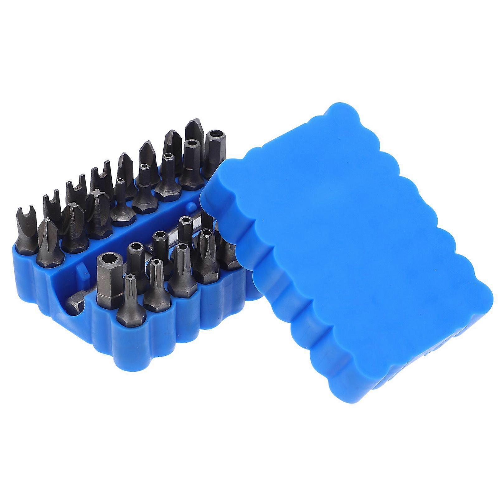 33 Pcs Security Bit Set Tamper Proof Torx Hex Star Screwdriver with Bit Holder