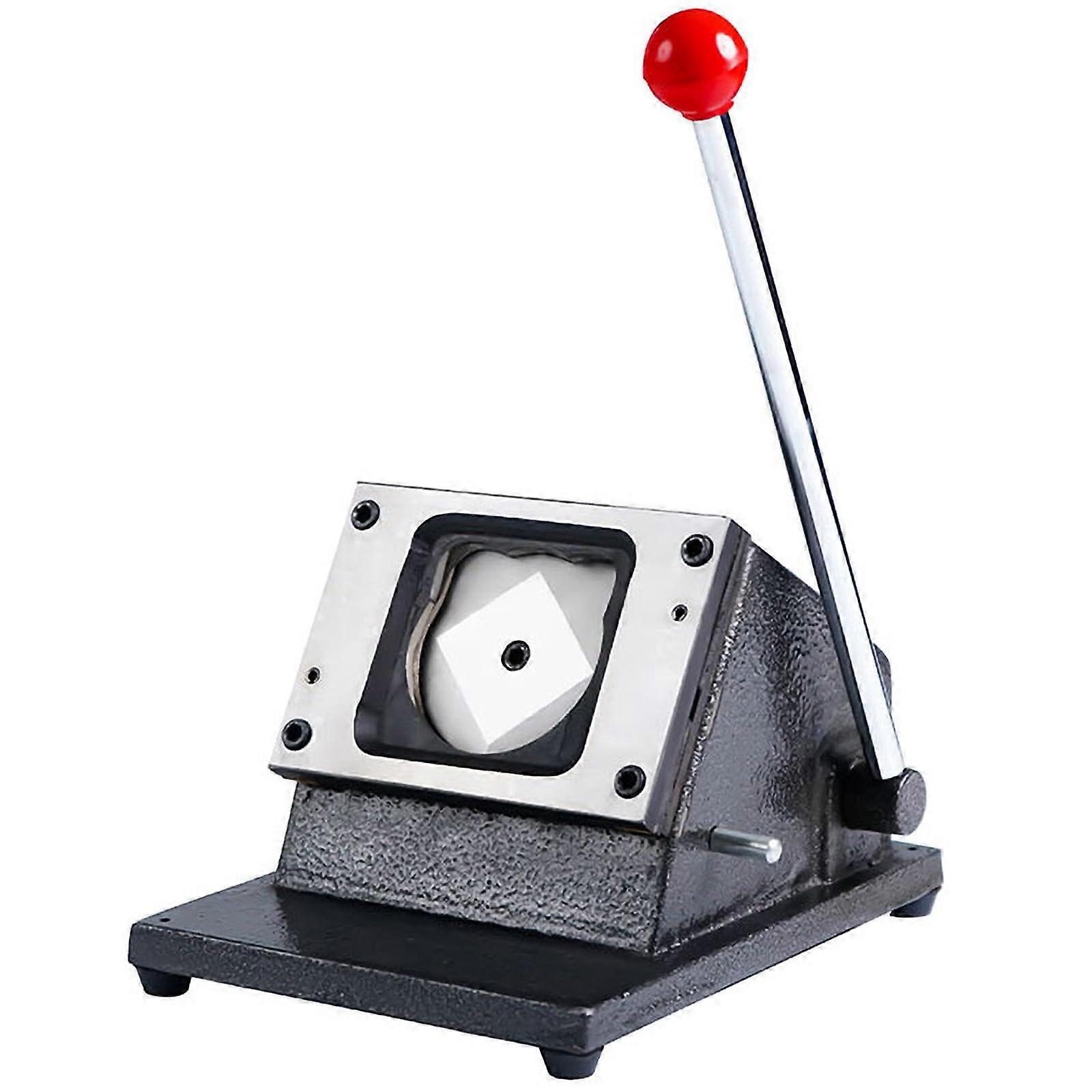 58mm Heart Shape Badge Maker Machine with Cutter, DIY Photo Button Press Kit, 100pcs Materials