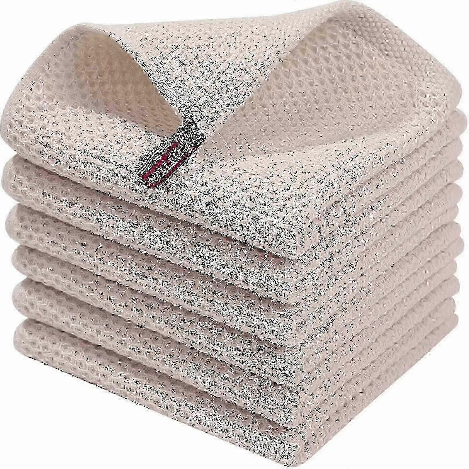 100% cotton dishcloths for kitchen 6-pack with loop