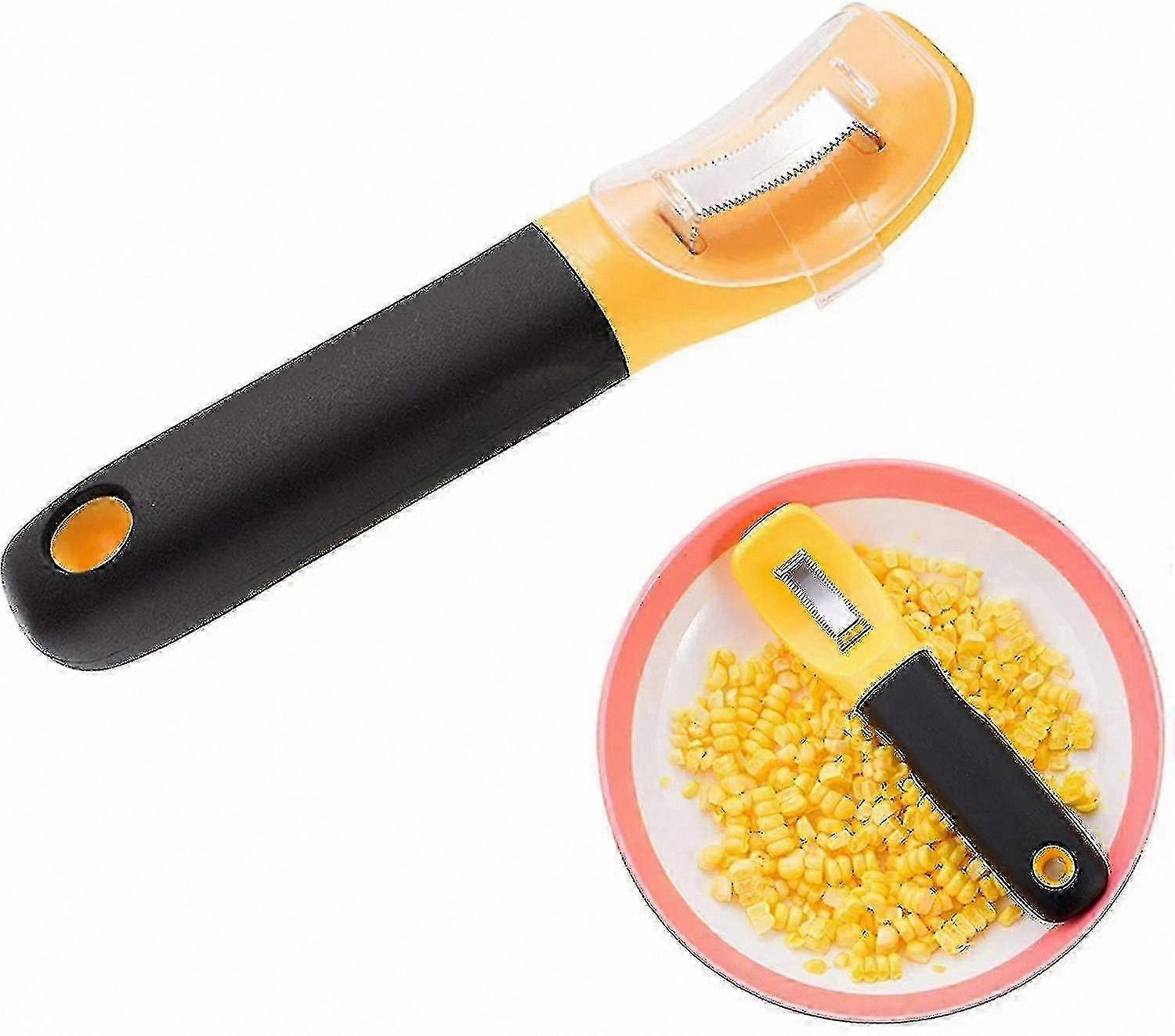 Kitchen Corn Peeling Tool Set, 2-Pack Corn Sheller and Corer for Easy Corn Removal