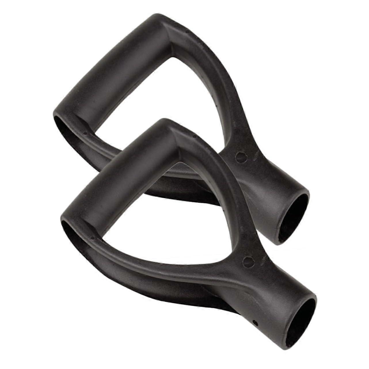 2pcs Ergonomic DShaped Shovel Replacement Handles, Durable Lightweight Plastic Grip for Garden and Snow Tools