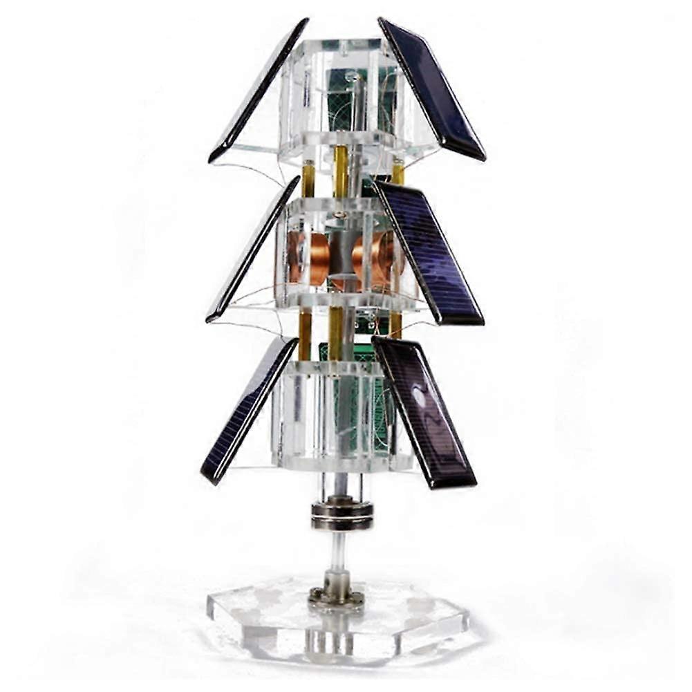 Transparent Solar Motor with Magnetic Levitation Base for Student Science Experiment and Educational Display