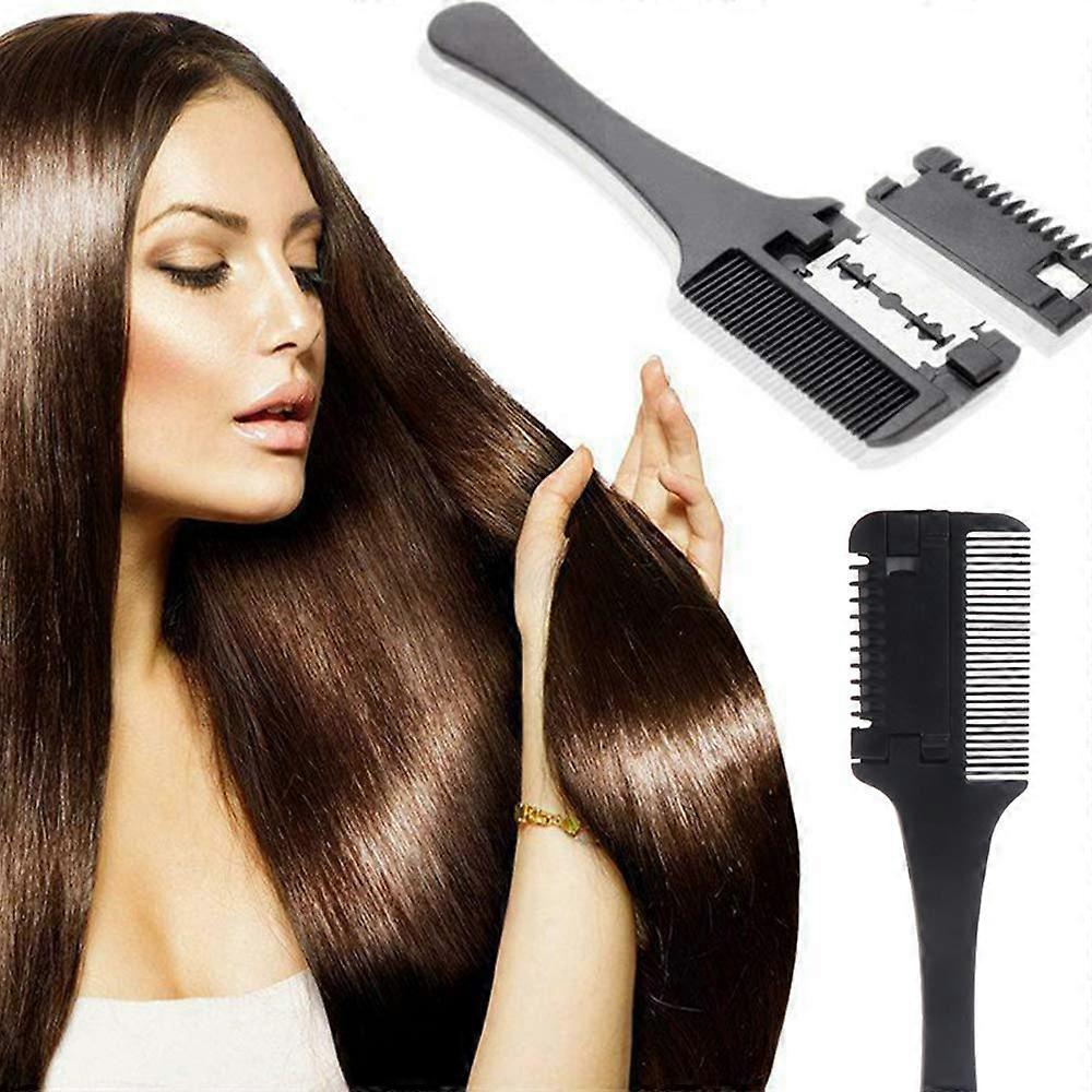 Bangs Comb with Blade for Precise Shaping, Professional Hair Razor Comb Styling Tool