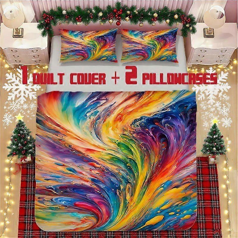 Fluid Art Soft Printed Bedding Polyester Fabric Decorative & Warm