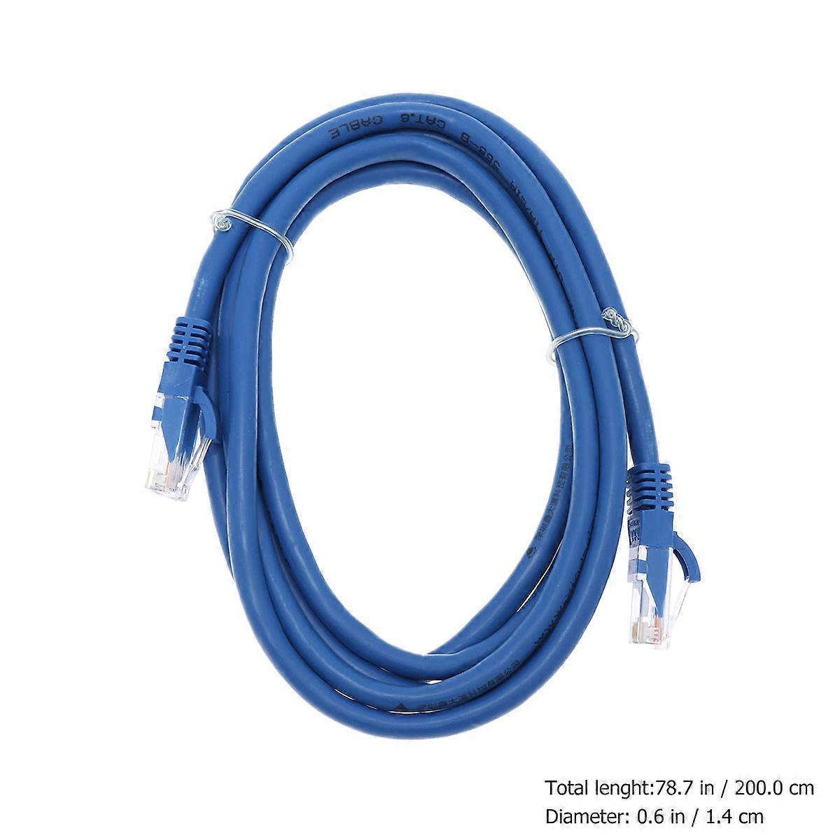 Power Over Ethernet CAT6 Network Jumper Cable Blue Plating Technology For Switch Boxes 1Pack