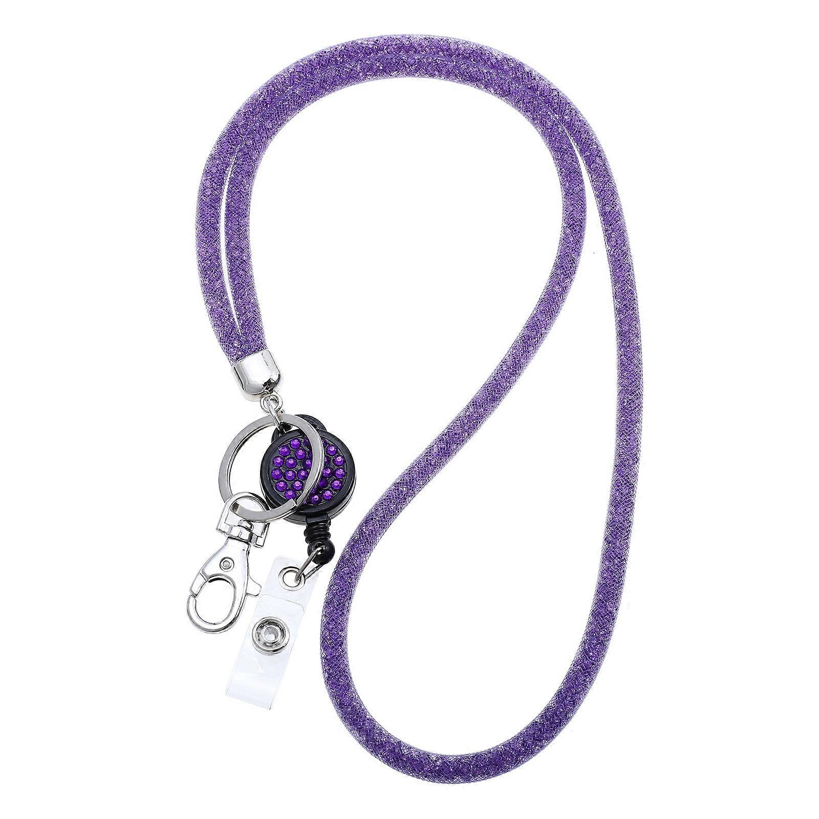 Phone Lanyard Work Permit Holder String for Decoration 1 Piece Purple