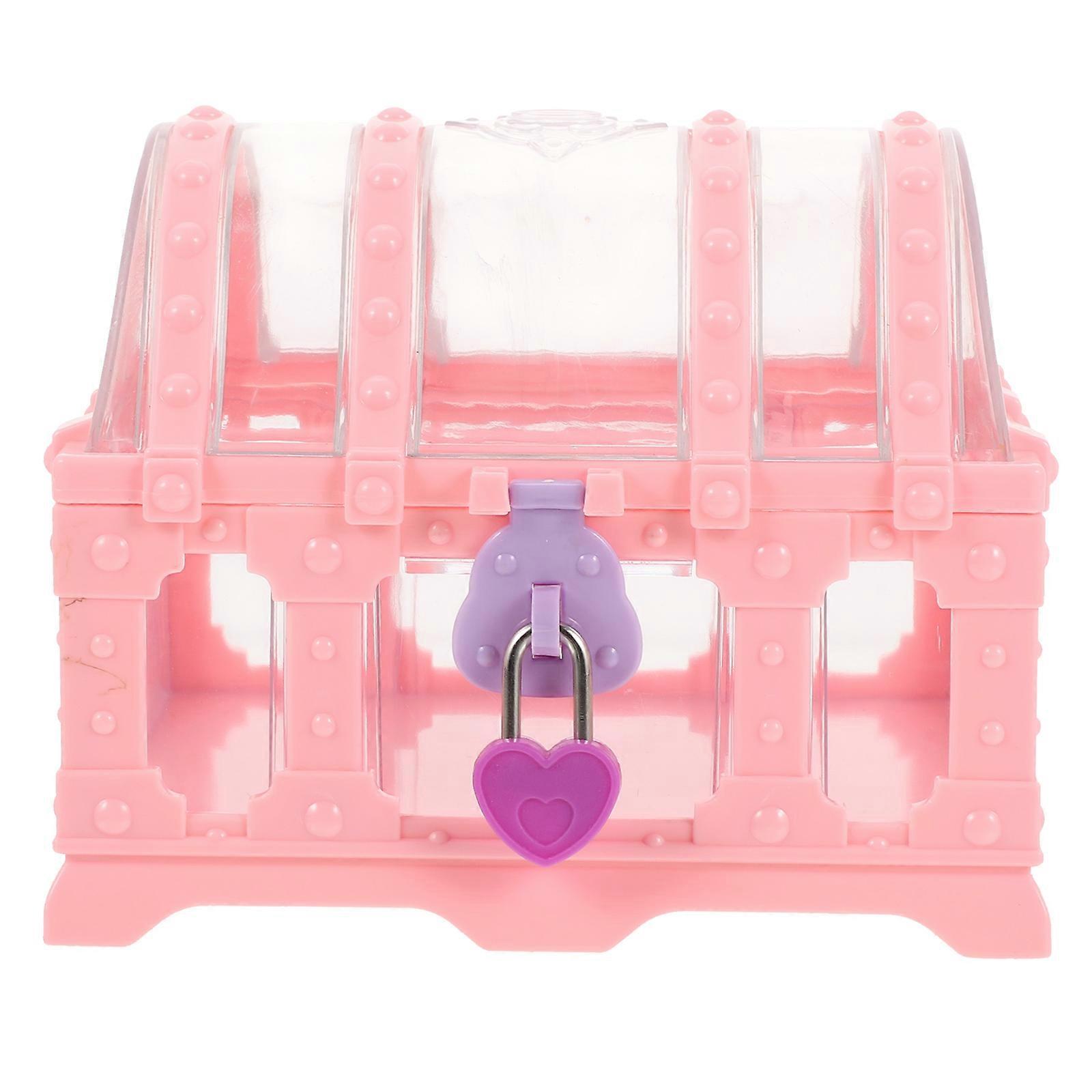 Pirate Treasure Chest for Storage Use Pink Toy Keepsake Storage Box