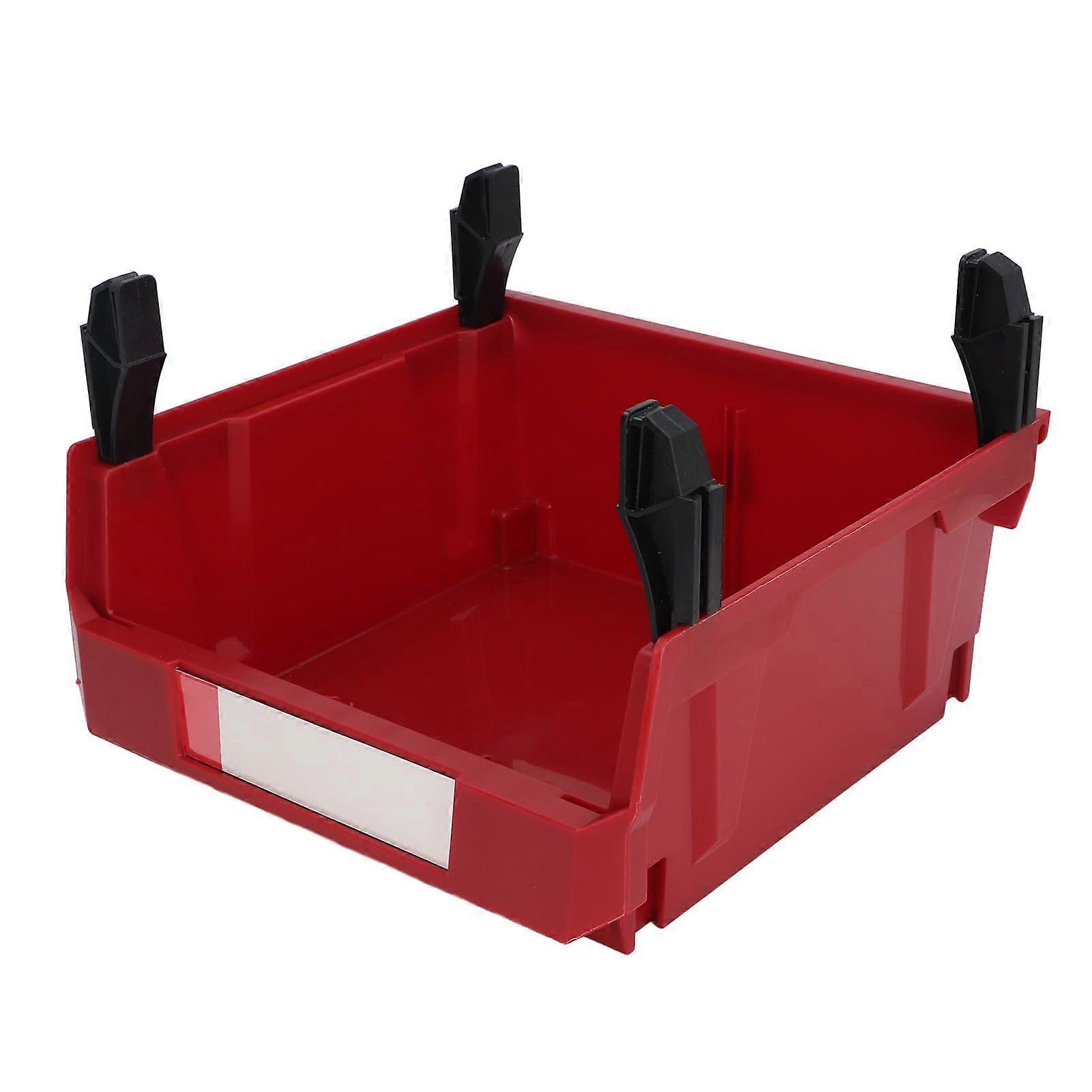 Red Wall Mounted Storage Bin 2 in 1 Stackable Tool Organizer for Garage and Workshop
