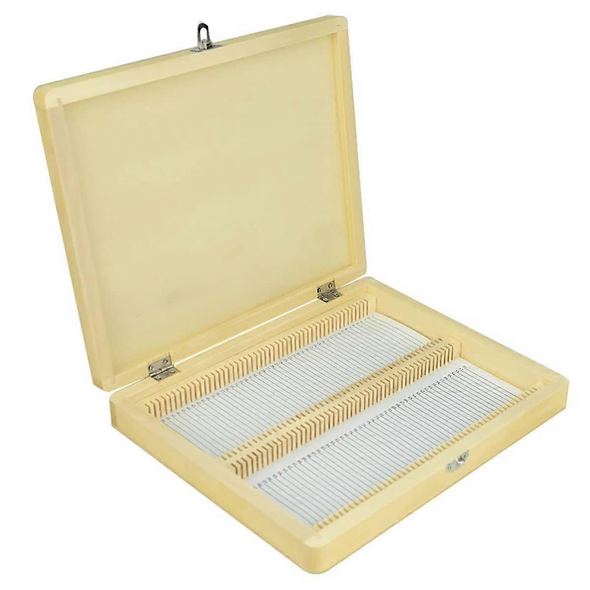 Microscope Slide Storage Box Holds 100 Slides for Lab Use, Secure and Compact Organizer