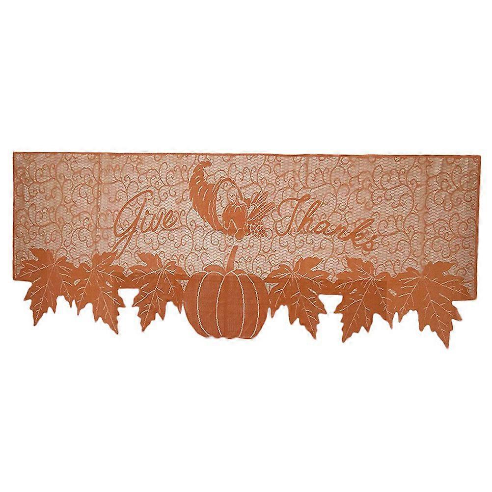 Tablecloth Pumpkin Maple Leaf Design for 3Pcs Thanksgiving Decor