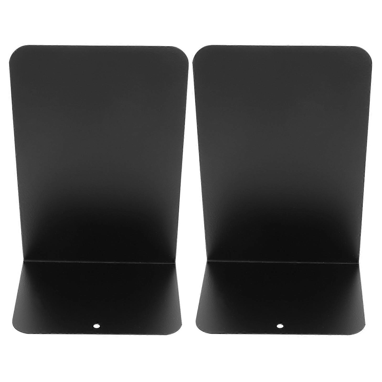 2Pcs Simple Metal Book Ends for Student Desktop Book Organization