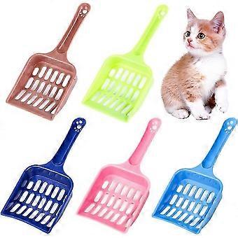 5pcs Plastic Cat Sand Shovel Set, Pet Cleaning Tool