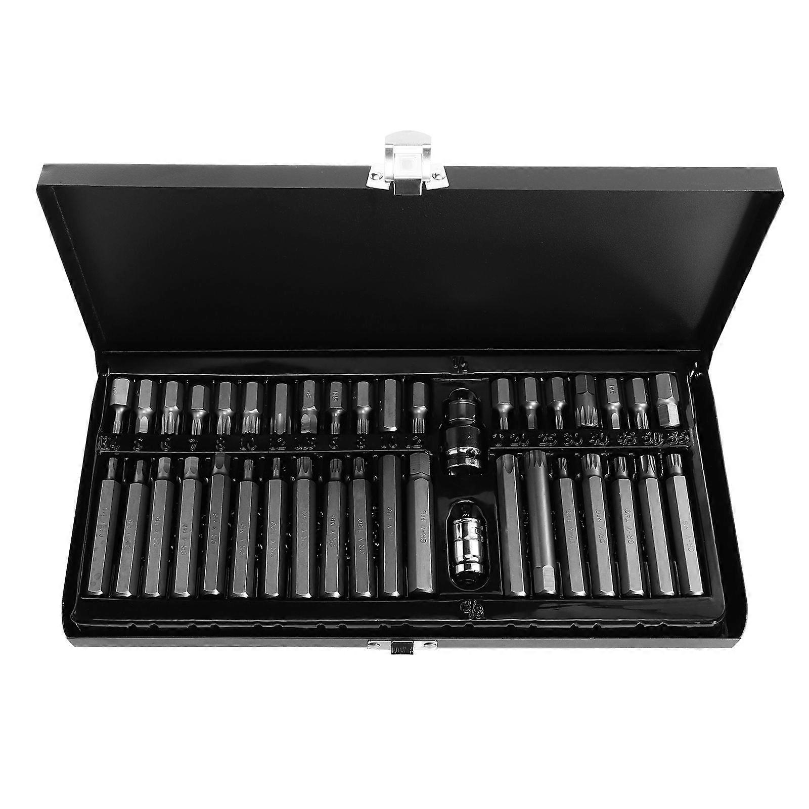 40pcs Multifunction Automobile Repair Bit Socket Torx Star Spline Hex Socket Bit Set