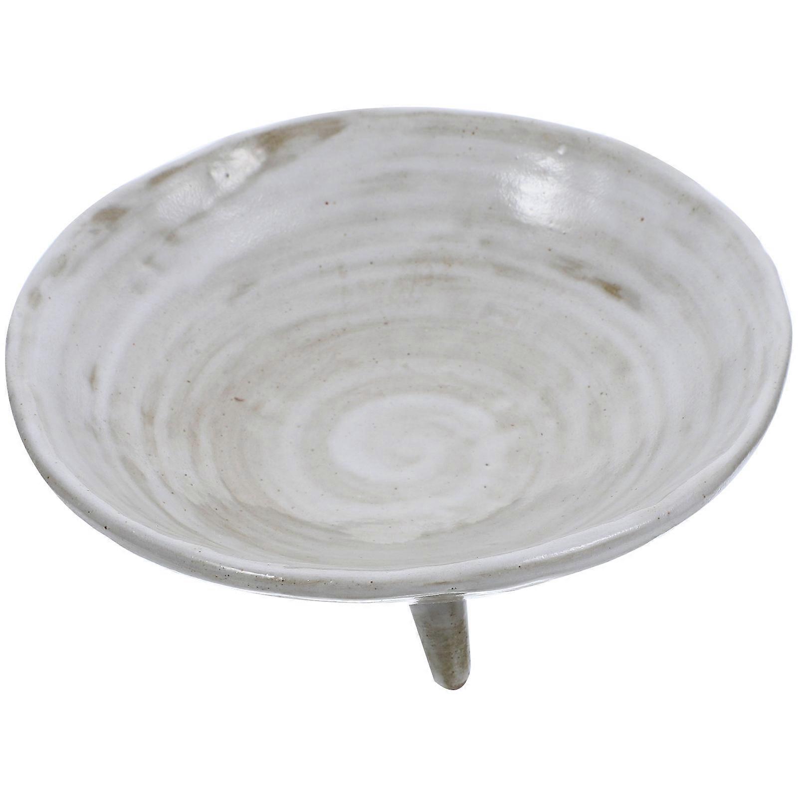 Ceramic Fruit Serving Tray for Storage with Footed Design
