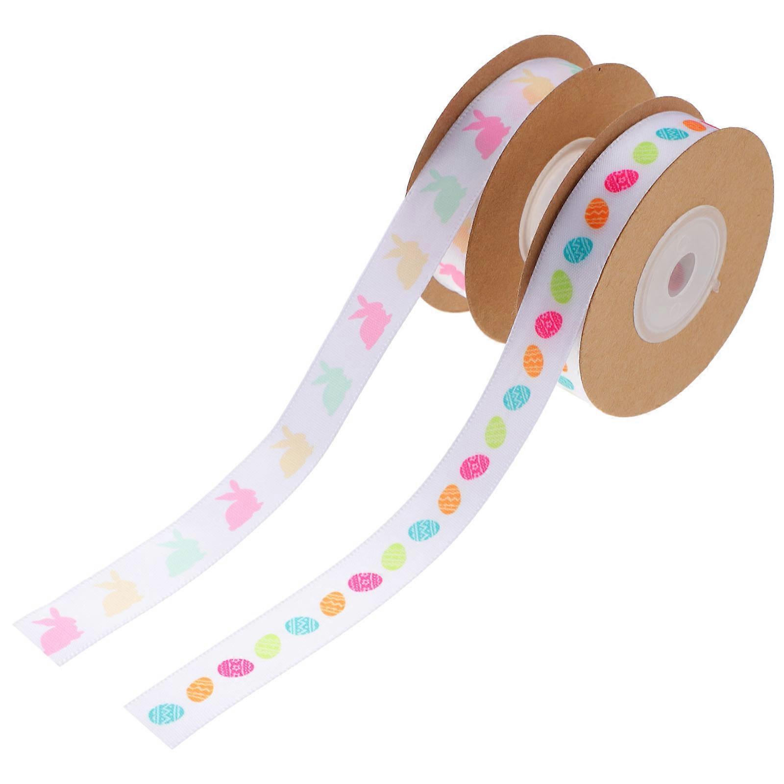 Assorted Easter Ribbon for Gift Packing Decorative Wrapping 8 Rolls