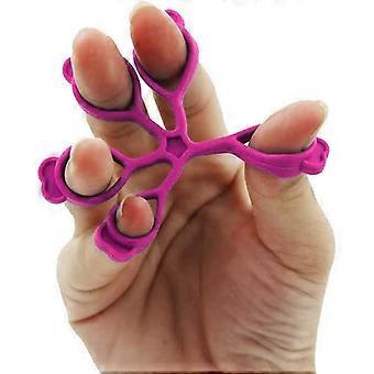 Alongador de dedos de silicone, 2 unidades, portátil, exercitador de mãos, fortalecedor de pegada macio, anel de tensão para cinco dedos.