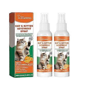 1-3X Cat Deterrent Spray Natural Scratching Cats Anti Scratch Spray No Stimulation Orange Fragrance Sofa Furniture Protectors-yn