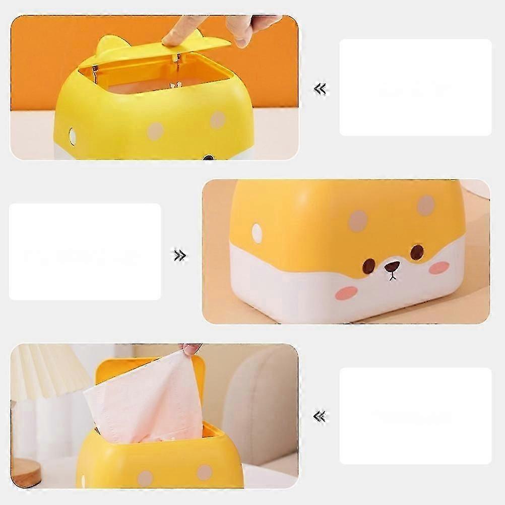 Tissue Box Press Type Trash Can Desktop Garbage Organizer