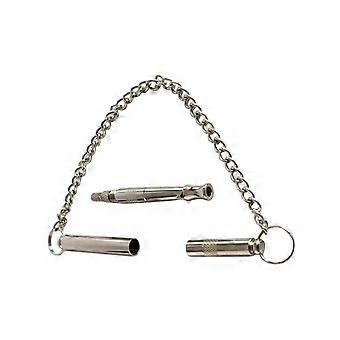 Dog Whistle Solid Copper Plating for Dog Training 2Pcs Silver Ultrasonic Sound