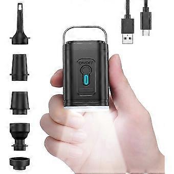 Mini pompe à air électrique portable, rechargeable par USB-C, pour bouées gonflables, matelas pneumatiques, anneaux de natation et rangement sous vide