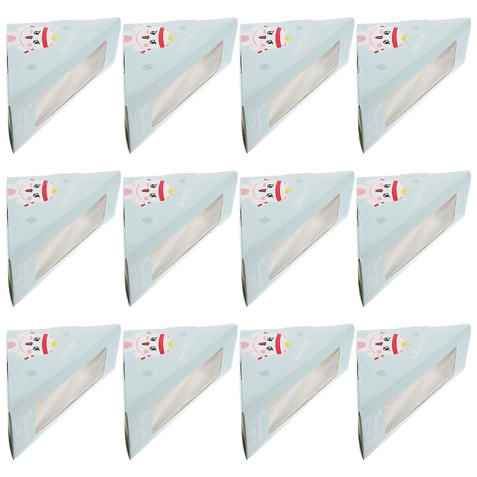 Paper Sandwich Boxes Triangular Sandwich Boxes for Storage 100Pcs with Window