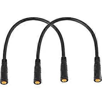 2 cables conectores impermeables M8 de 3 pines, hembra a hembra, para faros de bicicleta eléctrica.