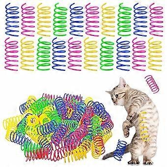 20-Pc Interactive Cat Spring Toys  Vibrant, Multi-Color Coil Set for Kitten Playtime  Encourages Hunting, Swatting & Biting  Durable and Safe for Indo