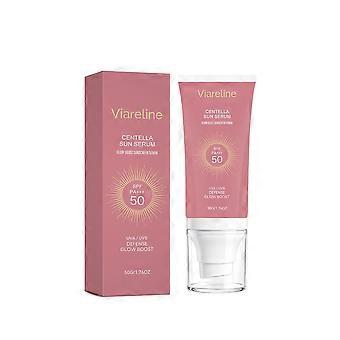 Centella Sun Protection Serum SPF50 50g, Lightweight Hydrating Outdoor Skin Lotion, Gentle Refreshing Daily Full Body UV Defense Care