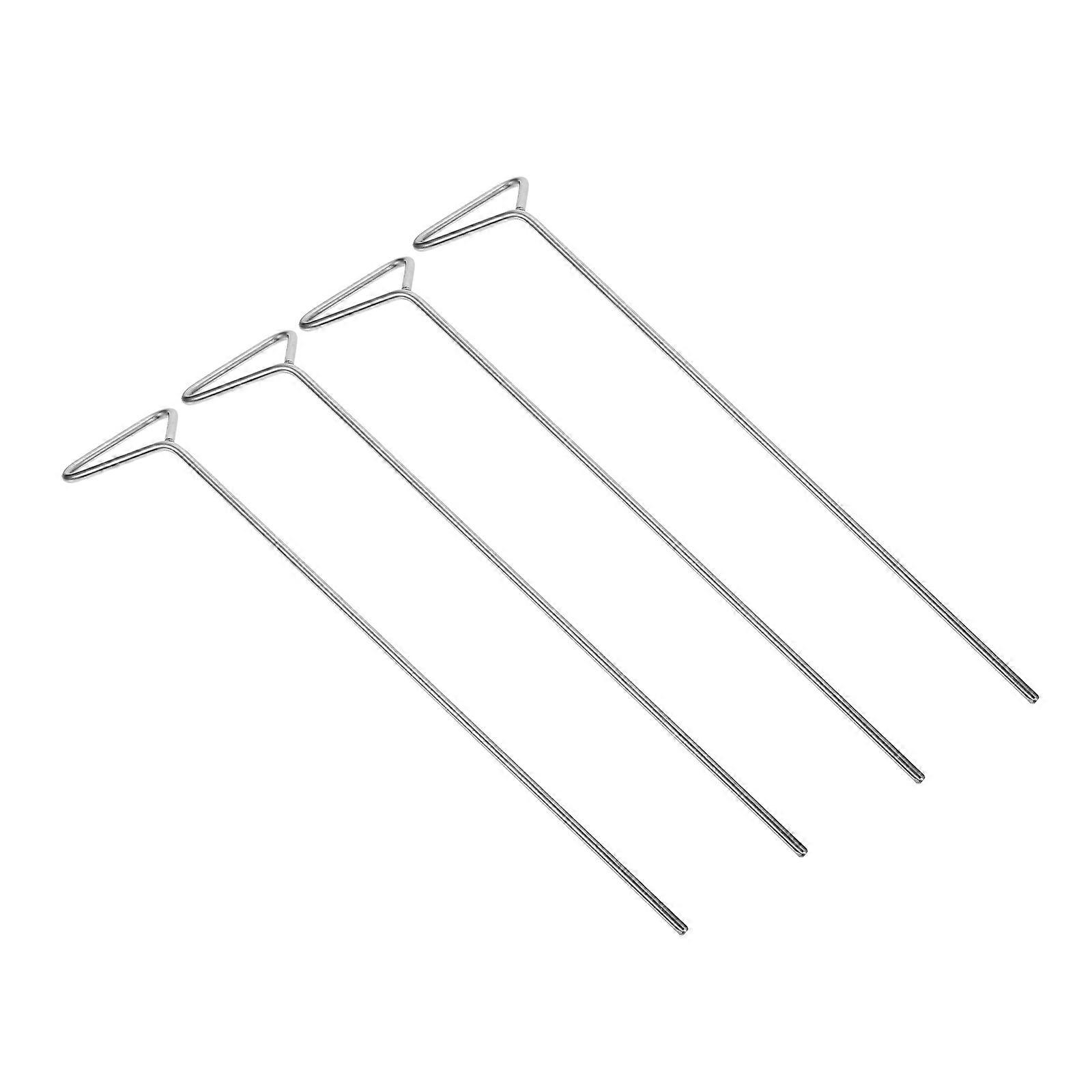 Laboratory Cell Spreader 4Pcs for Bacterial Sample Spreading Silver Bars