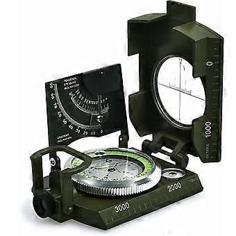 Professionelt militærkompas, IP65 vandtæt metalkompas fluorescerende observationskompas udstyret med klinometer med bæretaske til eventyr / lejr