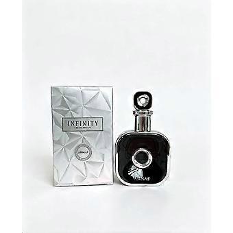 ARMAF Infinity Eau de Parfum für Damen und Herren – Eleganter schwarzer Parfümflakon mit silbernen Akzenten