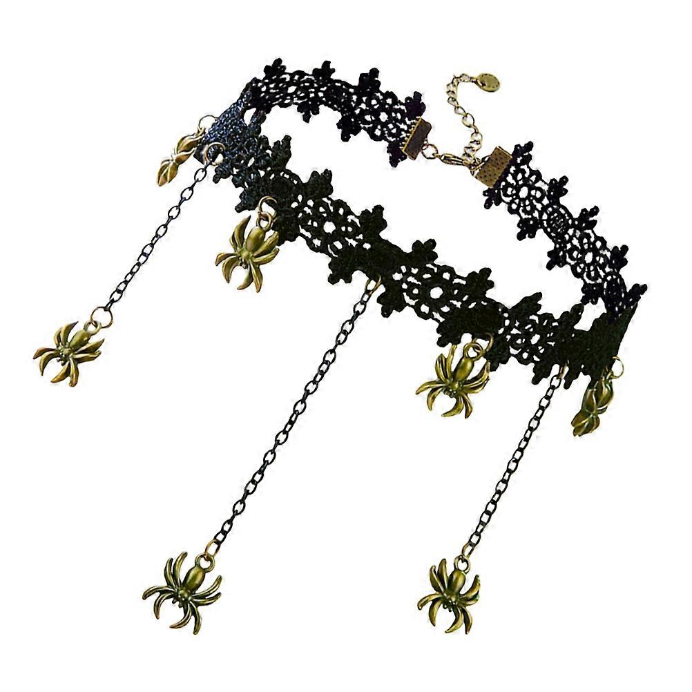 Halloween Neck Chain Gothic Spider Dangle for