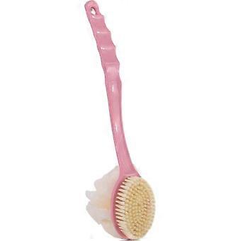 Long Handled Bath Brush Soft Bristles Rich Lather Gentle Body Cleansing