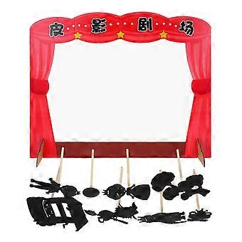Handmade Red Shadow Puppets Toy Set for Kids Sensory Play and Storytelling 1